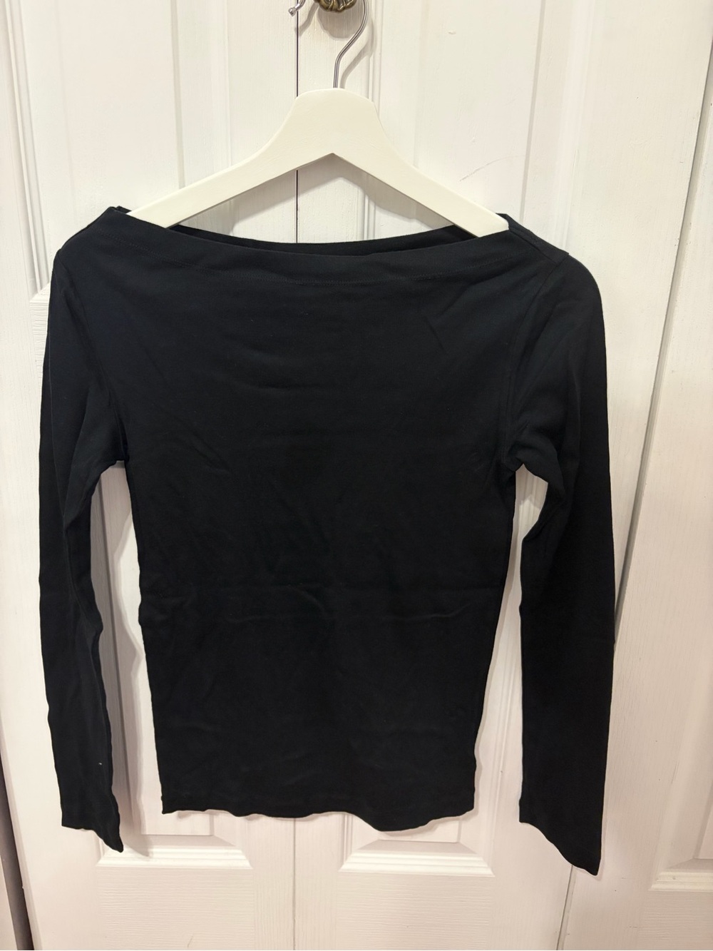 GAP Black Long-Sleeve Boatneck Shirt